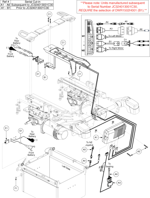 6mph, Ne, Tilt Thru Toggle Electronics Assy parts diagram