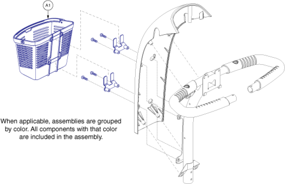 Frame Assembly - Basket parts diagram