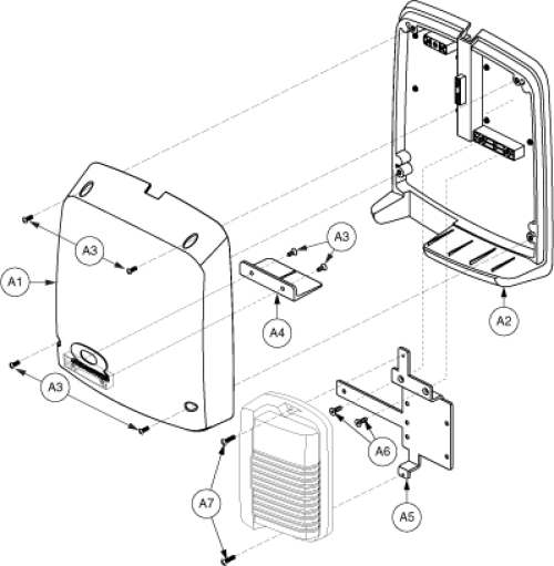 Electronics Mount - Aam, Box Only parts diagram