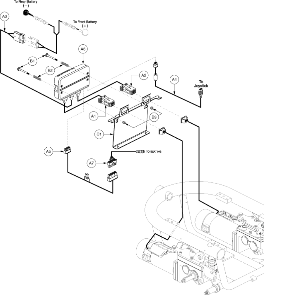 Electronics Assembly - Ne, Tilt Thru Toggle parts diagram