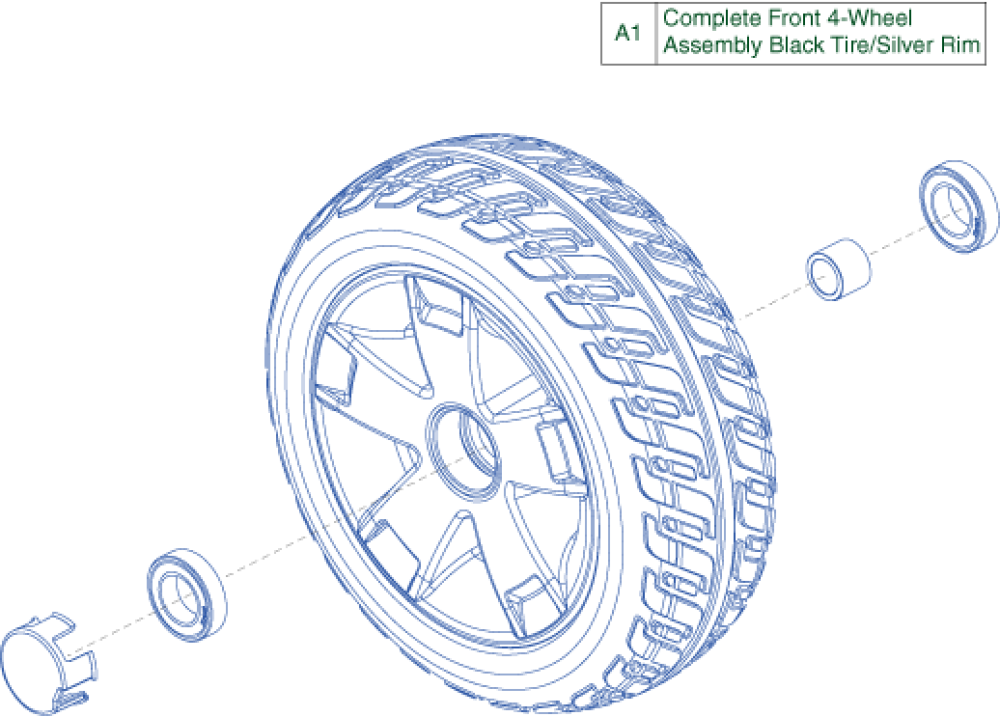 Wheel Assembly - Front 4-wheel parts diagram