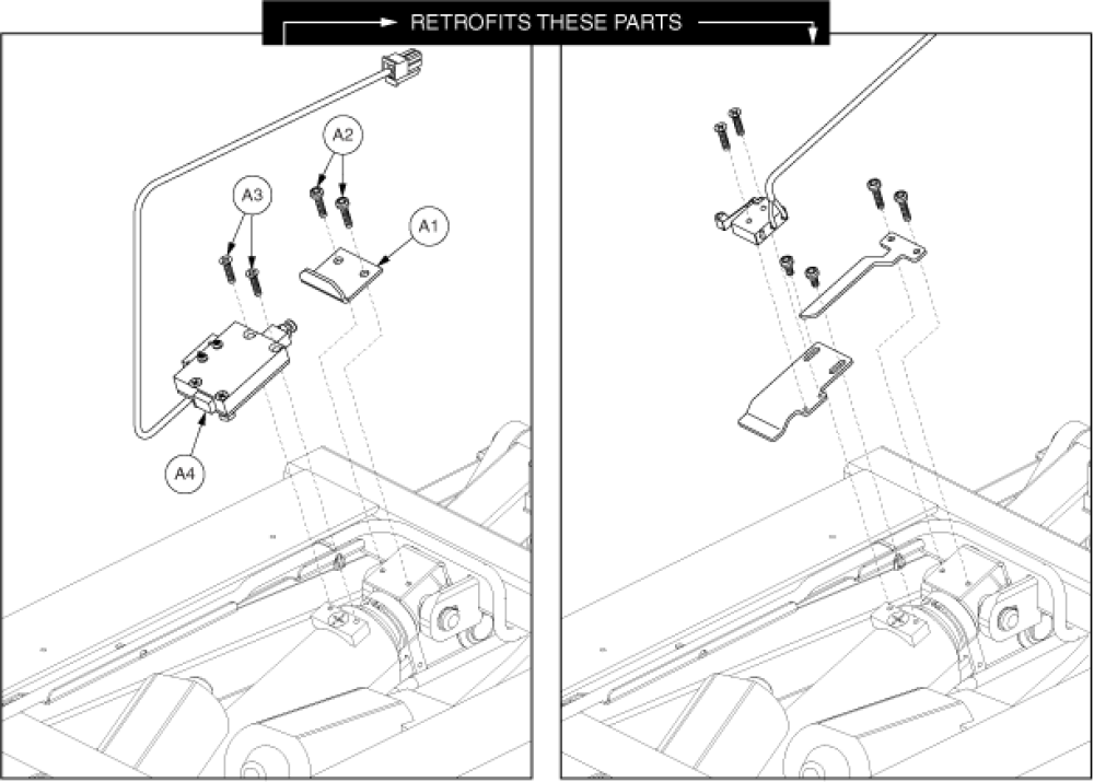Tb2 Lift And Tilt System Elevate Inhibit Retro Kit parts diagram