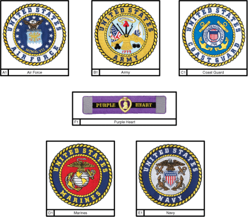 Us Government Branch Patches parts diagram
