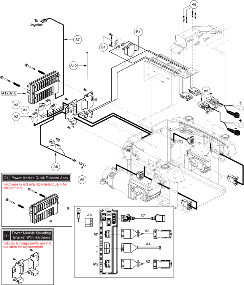 Electronics Assembly - Vr2, H2 Motor,tilt Thru Toggle parts diagram