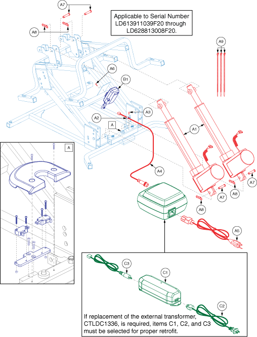 pride mobility lift chair parts