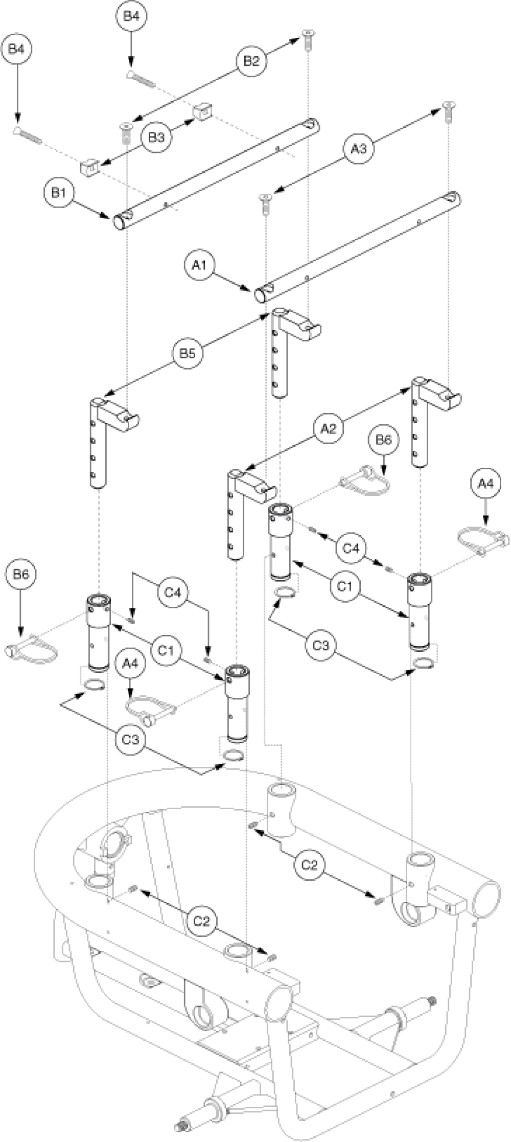 Seat Tower Assembly - Contour Seating parts diagram