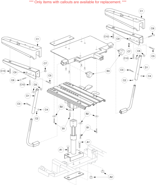 Seat Frame Pinchless 2584 parts diagram