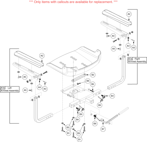 Seat Frame Fish-on 4090 parts diagram