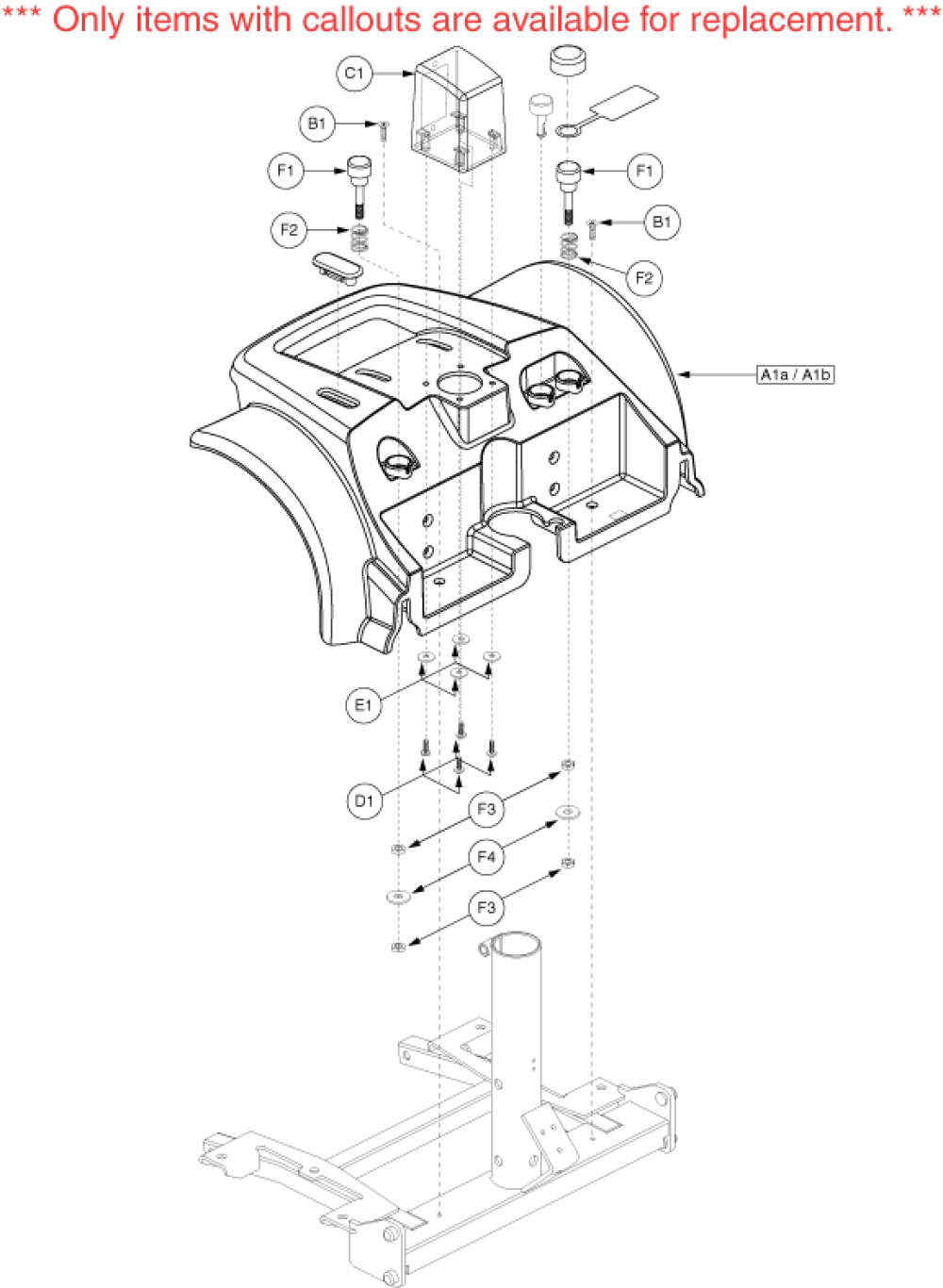 Shroud Assembly - Rear parts diagram