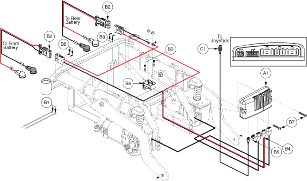 Q1450 Q-logic Electronics, No Power Positioning, Hammer Xl parts diagram