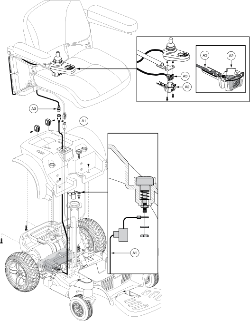Go Chair Xlr Harness Retrofit Kit parts diagram