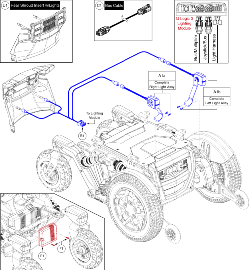 4front Base Mounted Light Assys parts diagram
