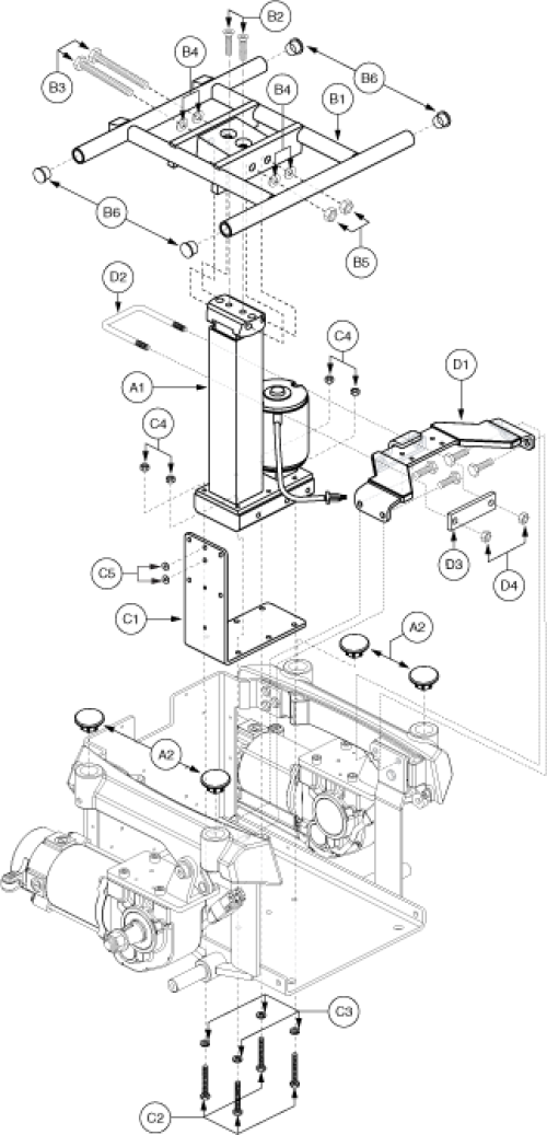 Power Seat Actuator parts diagram