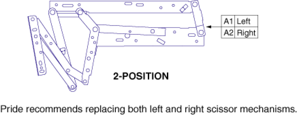 Scissor Mechanisms - 2-position parts diagram