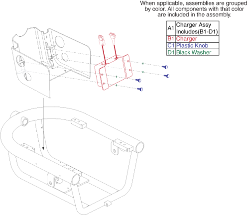 Charger Assembly - Belly Pan parts diagram