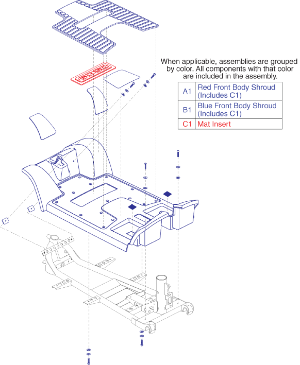 Go Go Ultra X - Front Shroud 4-wheel parts diagram