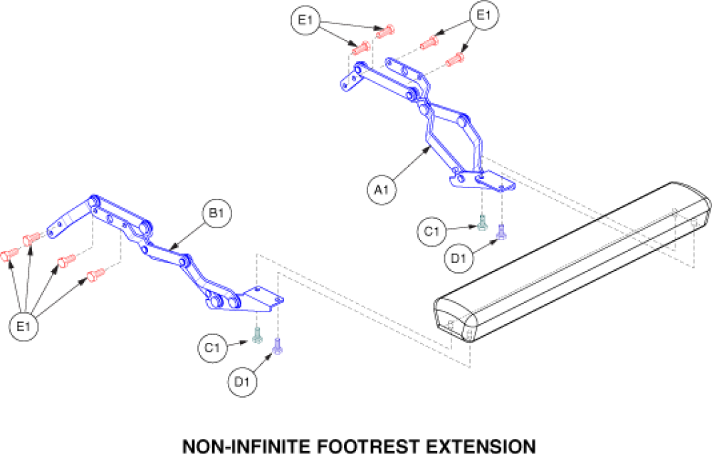 Scissor Mechanisms - Fbs Footrest Extension parts diagram