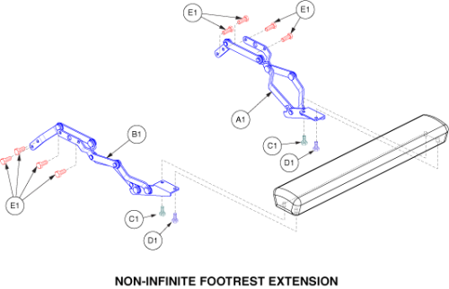 Scissor Mechanisms - Fbs Footrest Extension parts diagram