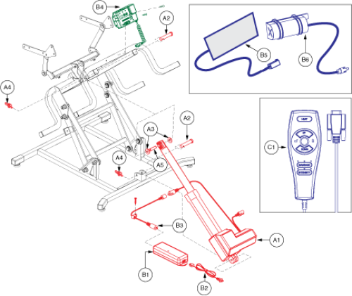 Lift Motor Assembly - Ll510lkd Heat And Massage parts diagram