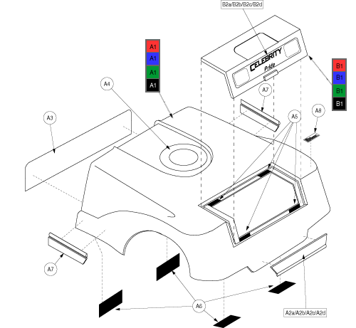 Shroud Assembly - Rear Gen2 parts diagram