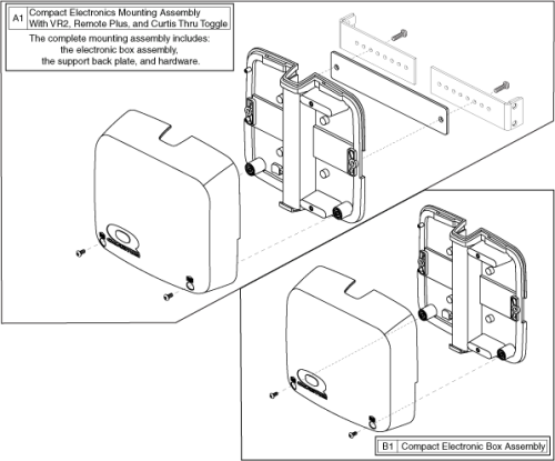 Electronics Mount - Compact Ele Box, Thru Toggle parts diagram
