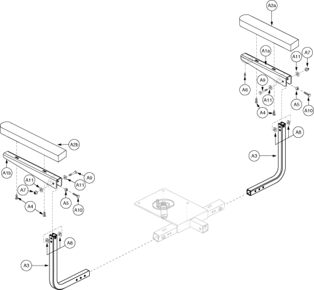 Armrest Assembly - Molded Plastic Seats parts diagram