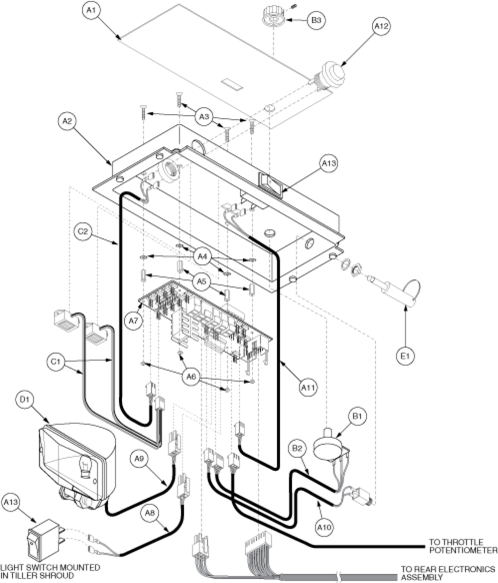 Electronics Assembly - Console_gen 1 parts diagram