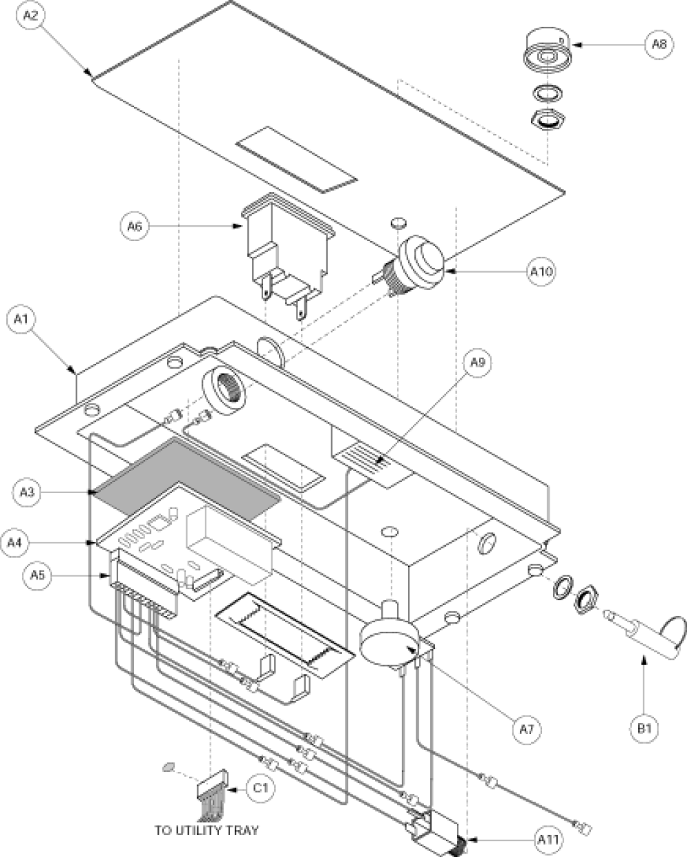Electronics Assembly - Console Gen. 1 parts diagram