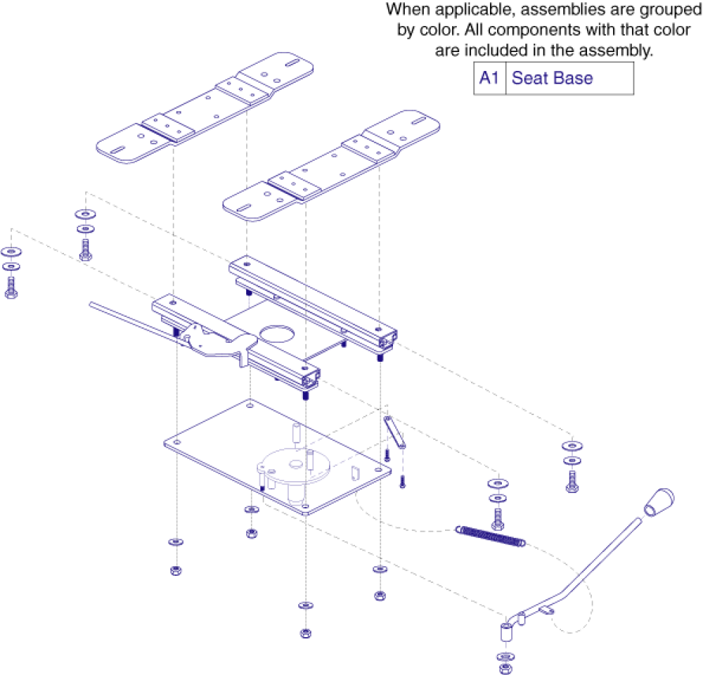 Frame Assembly - Seat Base Gen. 2 parts diagram
