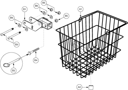Versa Seat Basket Assembly parts diagram
