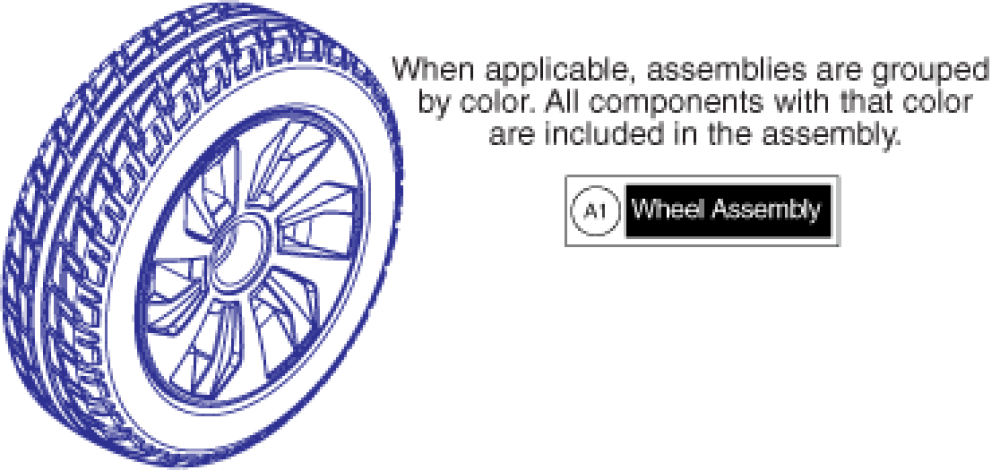 Wheel Assembly - Flat-free parts diagram