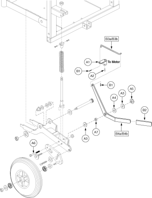 Kitasmb1124 - 1122 Freewheel Lever Retrofit Kit Assembly parts diagram