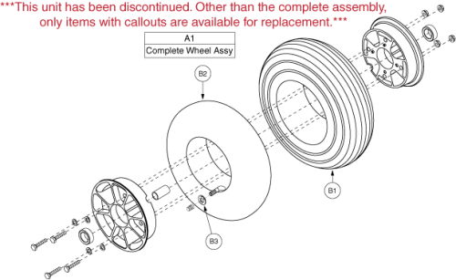 Wheel Assembly - Front Pneumatic (4-whl) parts diagram