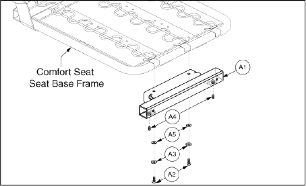 Comfort Seat Bolt-on Elr Weldment parts diagram