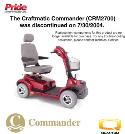 Us Crafmatic Commander(crm2700) Final Discontinuation Page parts diagram