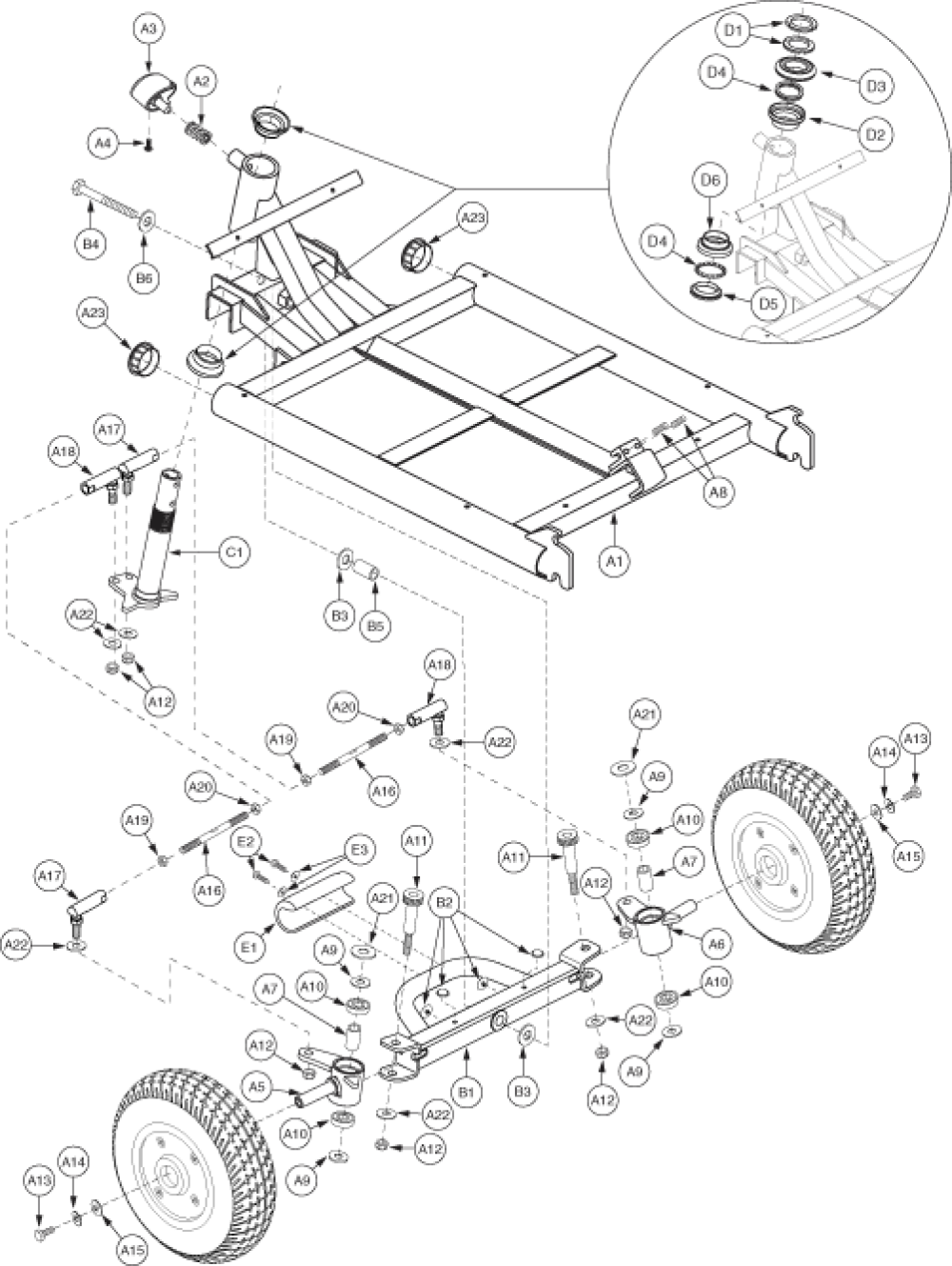 Frame Assembly - Front (4-whl) parts diagram