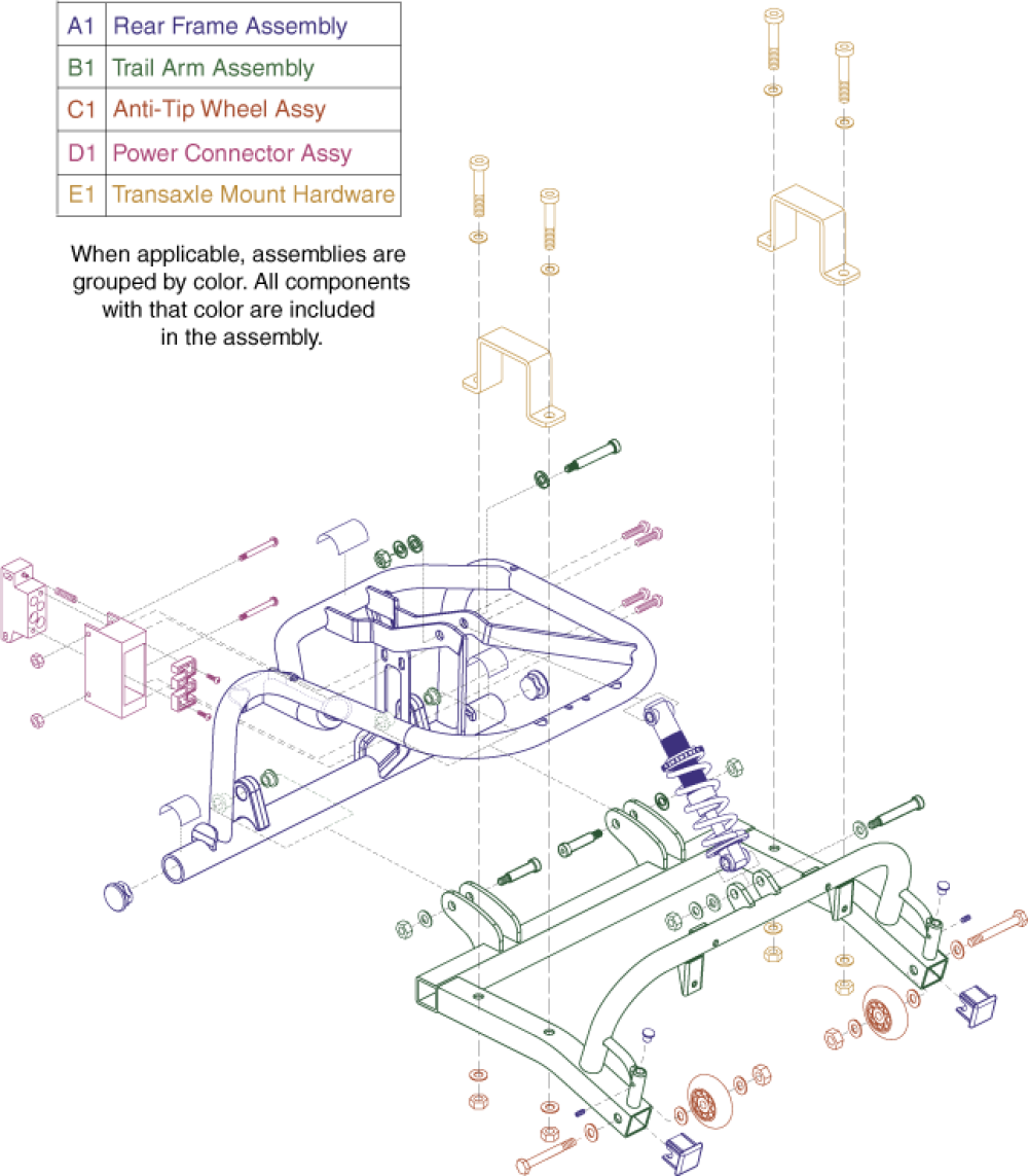 Frame Assembly - Rear Us Sport parts diagram