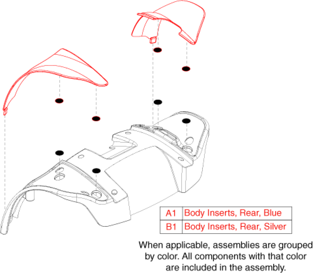 Rear Shroud Inserts - 4 Wheel parts diagram