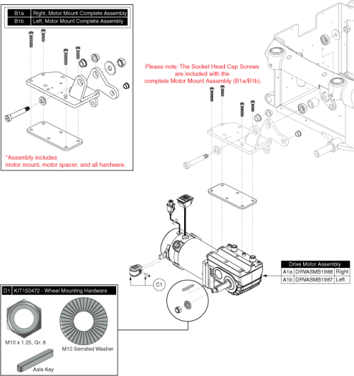 Motor Assembly - H2 Accu-trac parts diagram