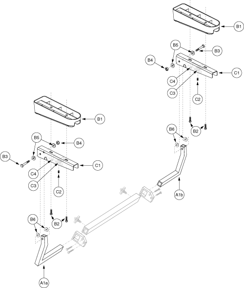 Armrest Assy's - Flip-up Desk Length parts diagram