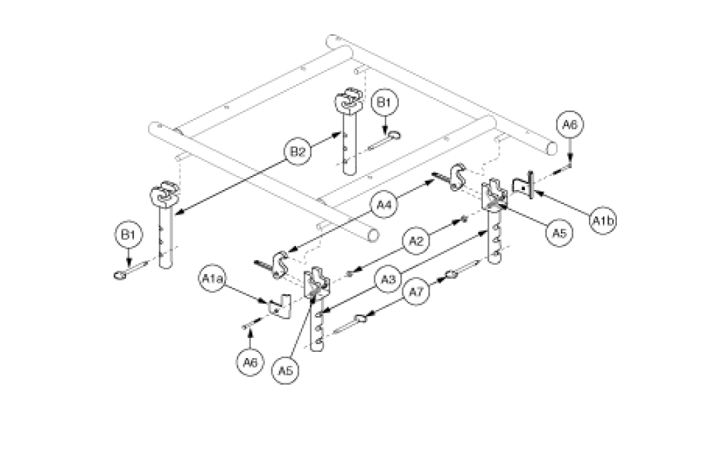 H-frame Tower Mount Assembly parts diagram