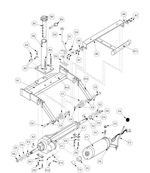 Frame Assembly - Rear G1 parts diagram