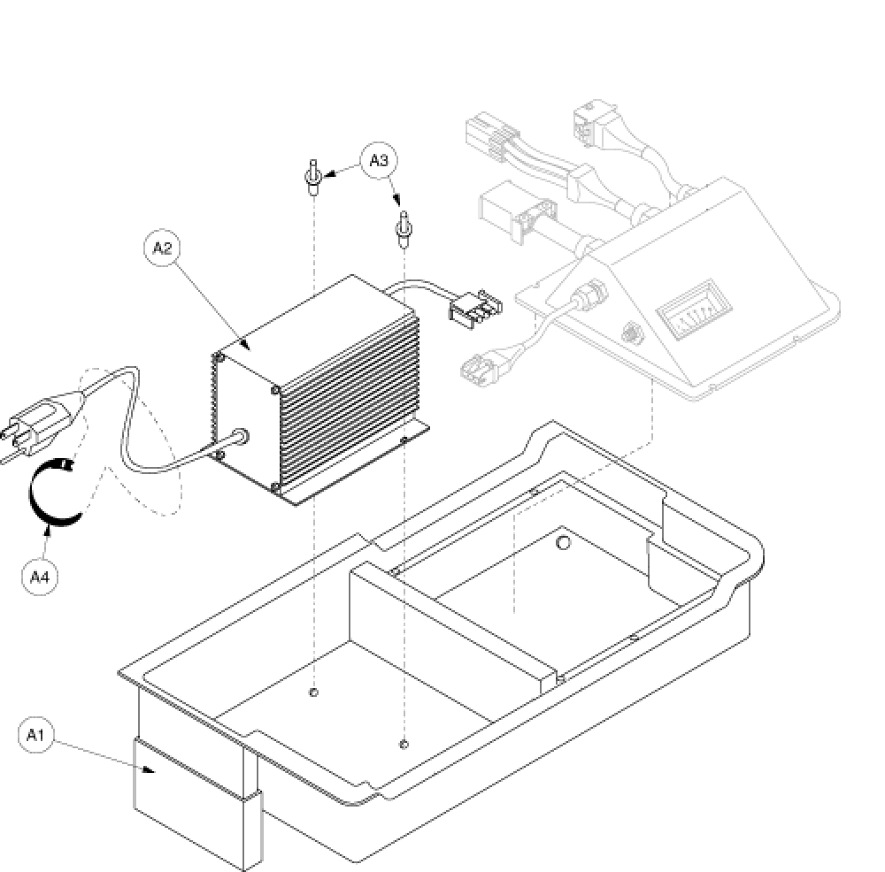 Utility Tray Assembly - Gen1 parts diagram
