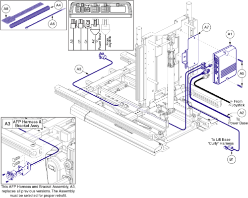 Tb3 Ne+, Lift Only, Afp parts diagram