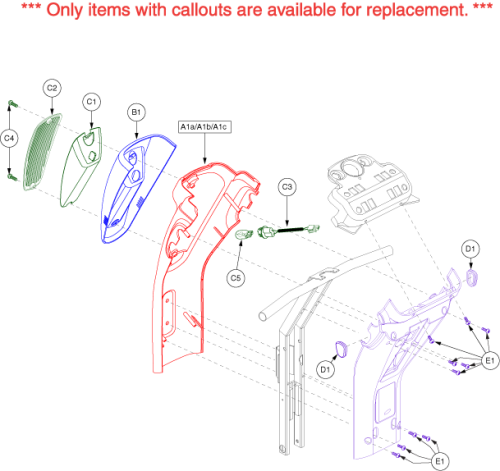 Shroud Assembly - Ob_tiller parts diagram