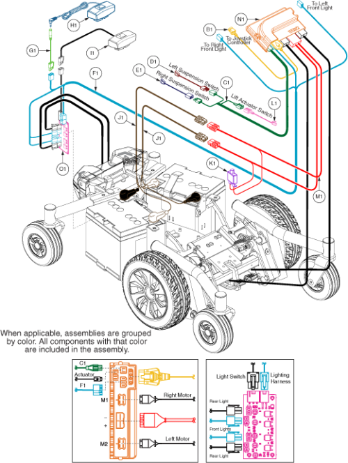 Electronics - Jazzy Air 2.0 parts diagram