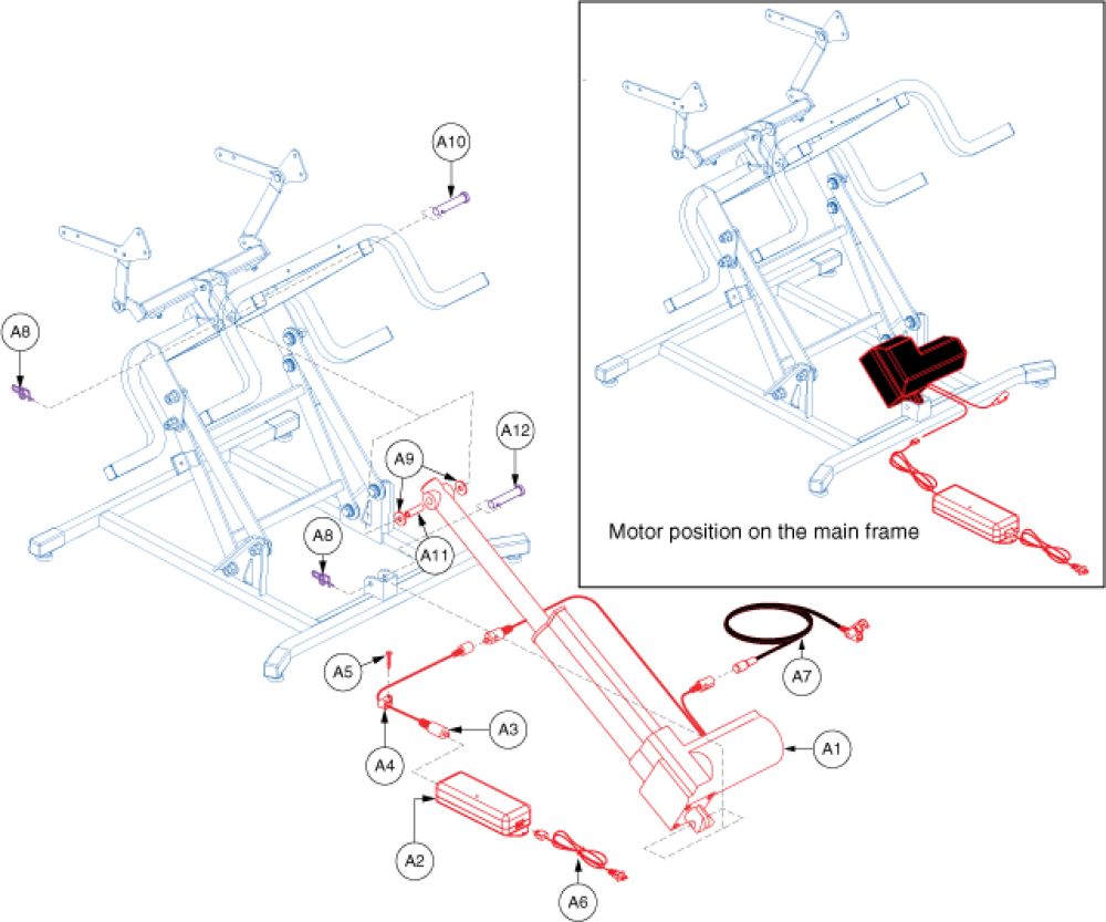 Motor Assembly - Dual Lead W/capacitor,energy Efficient parts diagram