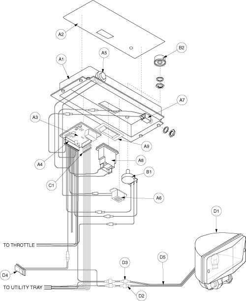 Electrical Assembly - Console Gen1 parts diagram