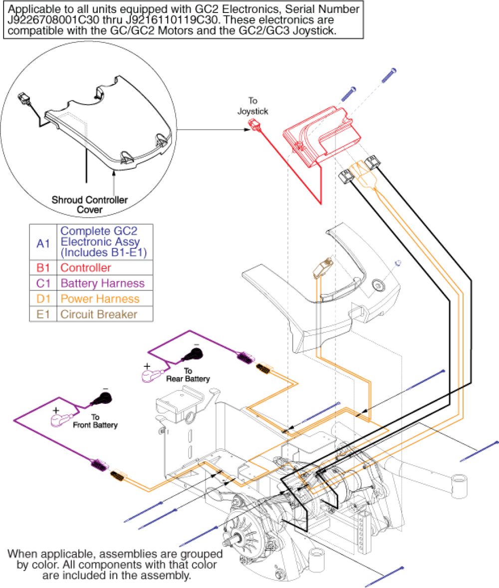 Electronics Assembly - Gc2 parts diagram