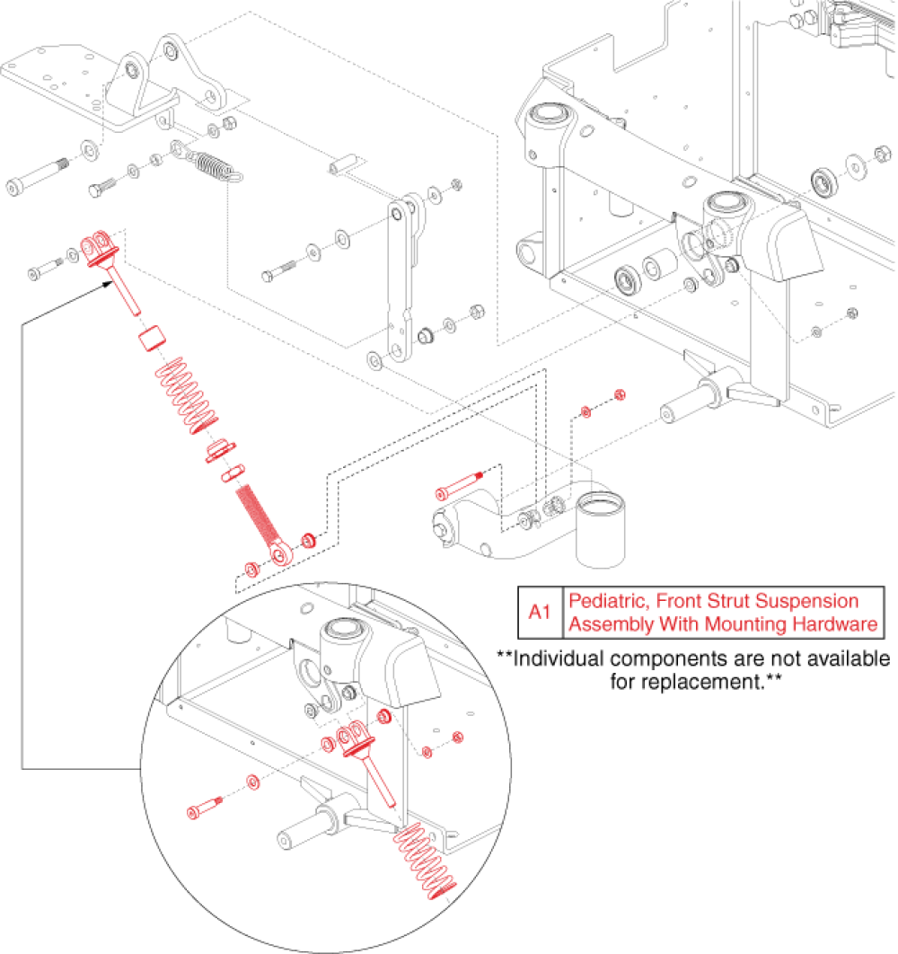 Front Suspension/strut Assembly - Pediatric parts diagram